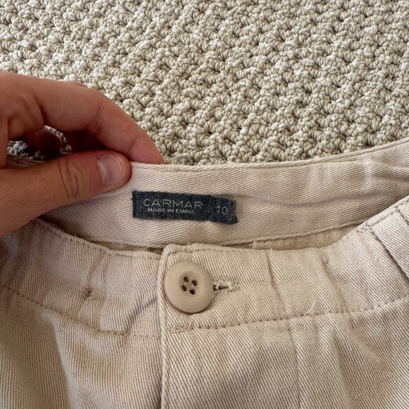 Carmar Tan distressed khaki shorts - Picture 3 of 5